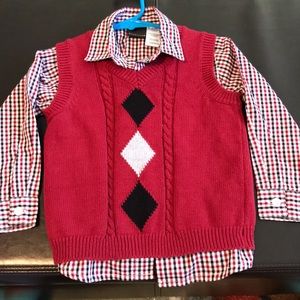 Boys dress shirt & vest